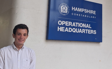 Sam Joynson at Hampshire police HQ